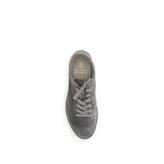 Zapatillas bajas de cuero de becerro gris Bos Taurus