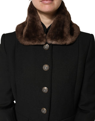 Cuello de piel marrón para hombros 60 cm x 14 cm Bufanda