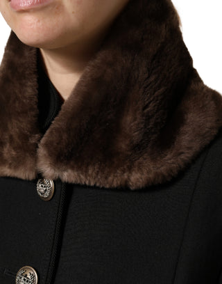 Cuello de piel marrón para hombros 60 cm x 14 cm Bufanda
