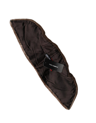 Cuello de piel marrón para hombros 60 cm x 14 cm Bufanda