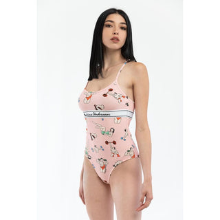 Body rosa de algodón
