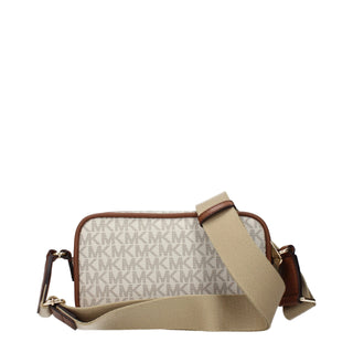 Beige Stoff-Umhängetasche