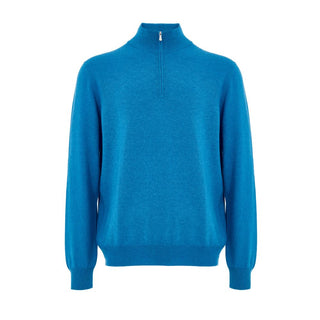Blue Wool Turtleneck