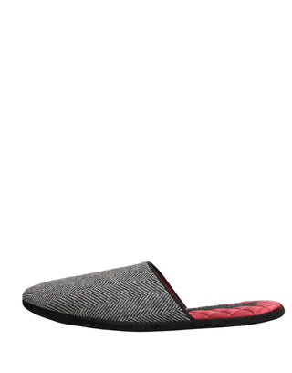 Zapatillas rojas de cachemira gris espiga