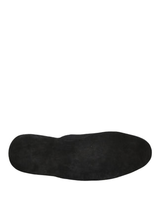 Zapatillas rojas acolchadas de lana y cachemira negra