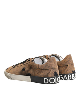 Braun Schwarze Patchwork Denim Low Top Sneaker Schuhe