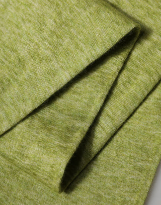 Green Cashmere Knitted Neck Foulard 280cm x11cm Men Scarf