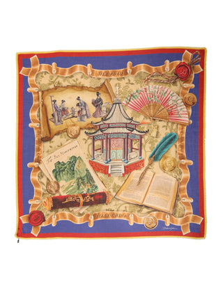 Chal envolvente multicolor Italia China 140cm x 130cm Bufanda  