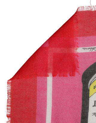 Rosa DG Amore Schal mit Print 140cm x 140cm
