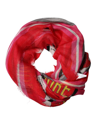 Rosa DG Amore Schal mit Print 140cm x 140cm