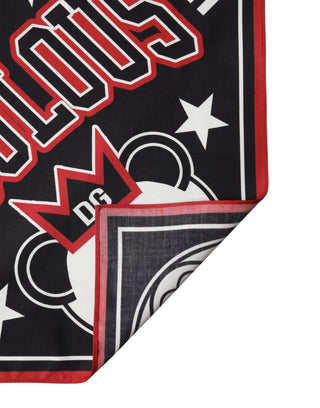 Schwarzer Roter Panda Baumwollquadrat Foulard 50,5 cm x 50 cm Schal