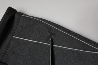 Gray Polyester Formal Dress Trouser Pants
