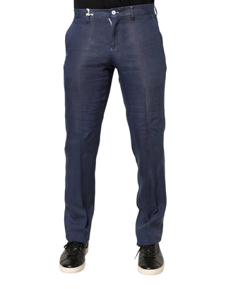 Marineblaue Skinny Chino Hose für Herren mit mittlerer Taille
