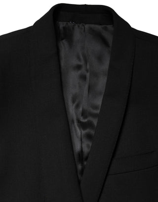 Black Embellished Single Breasted Blazer