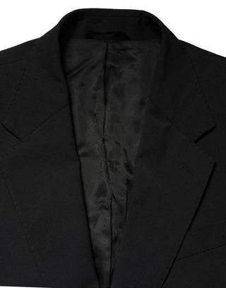 Black MARTINI Single Breasted Tuxedo Blazer