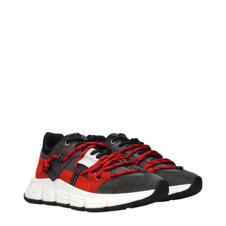Graue klobige Leder-Sneaker