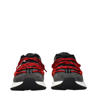 Graue klobige Leder-Sneaker