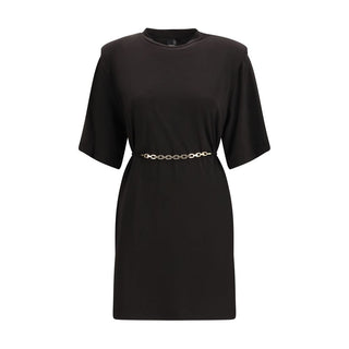 Vestido casual negro de acetato