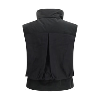 Black Nylon Sleeveless Jacket