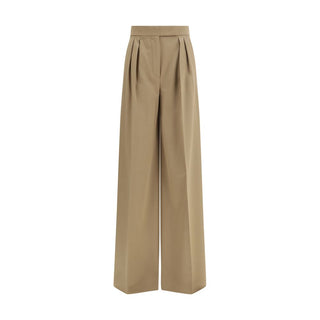 Beige Freizeithose aus Fleecestoff