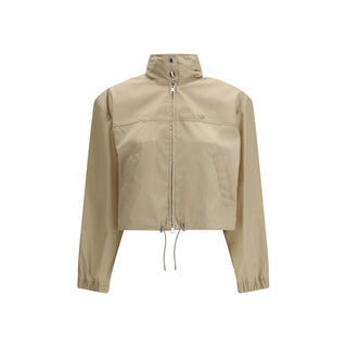 Beige Jacke aus recyceltem Polyamid