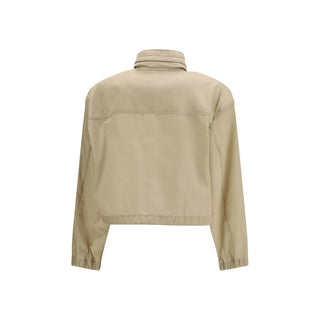 Beige Jacke aus recyceltem Polyamid