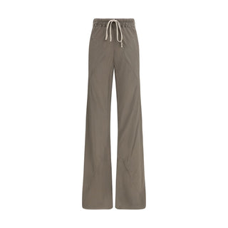 Braune Seidenhose mit Schlag