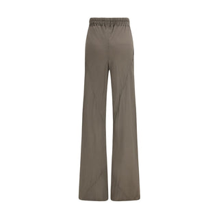 Braune Seidenhose mit Schlag