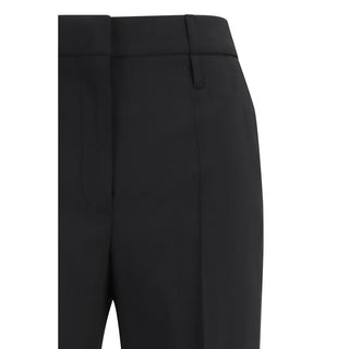 Pantalones acampanados negros de lana