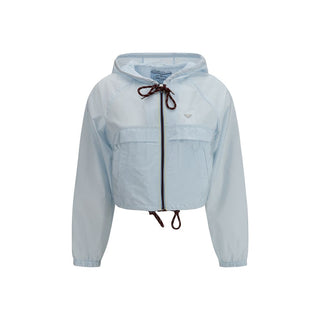 Chaqueta shell azul de poliamida reciclada
