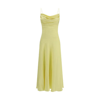 Vestido casual bicolor de seda