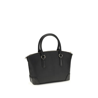 Handtasche aus schwarzem Kalbsleder (Bos Taurus)