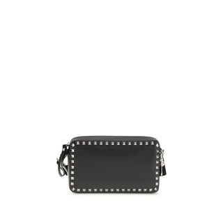 Bolso de hombro Bos Taurus de piel de becerro negra
