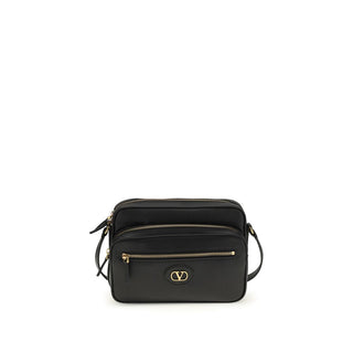Bolso de hombro Bos Taurus de piel de becerro negra