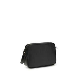 Bolso de hombro Bos Taurus de piel de becerro negra