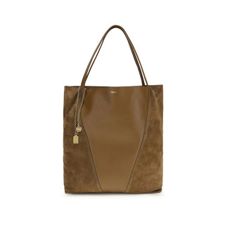 Bolso de hombro de cuero de becerro marrón Bos Taurus  