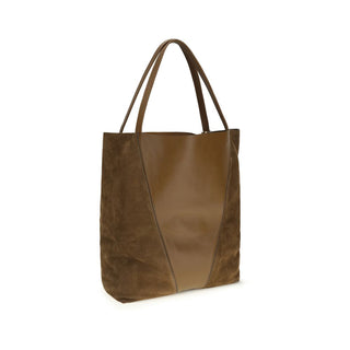 Bolso de hombro de cuero de becerro marrón Bos Taurus  