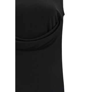 Vestido de cóctel de viscosa negro