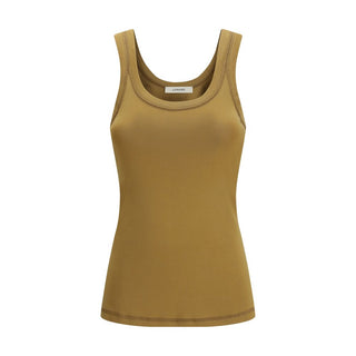 Camisetas sin mangas marrones de algodón