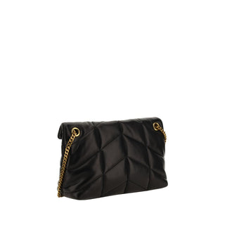 Black Lamb Leather Shoulder Bag