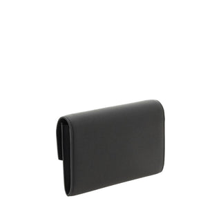 Clutch aus schwarzem Kalbsleder (Bos Taurus)