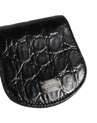 Black Exotic Skin Holder Pocket Wallet