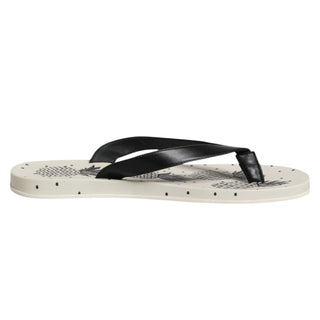 Chanclas blancas con estampado de piña