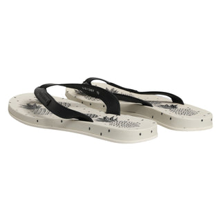 Chanclas blancas con estampado de piña