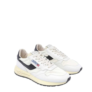Weiße Low-Top-Sneaker aus Leder