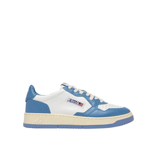 Blue Leather Sneakers