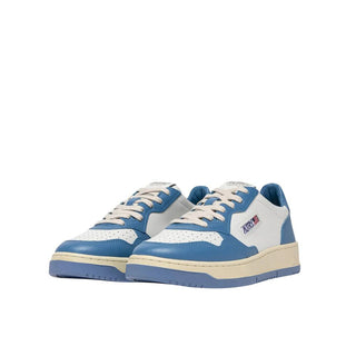 Blue Leather Sneakers