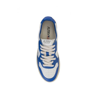 Zapatillas bajas de cuero azul