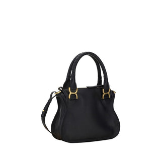 Bolso de mano de cuero de becerro negro Bos Taurus