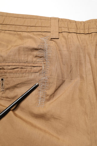 Pantalones chinos rectos de algodón marrón para hombre